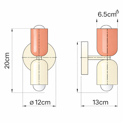 Rimo Balance - Selbstklebende Akku-Wandlampe