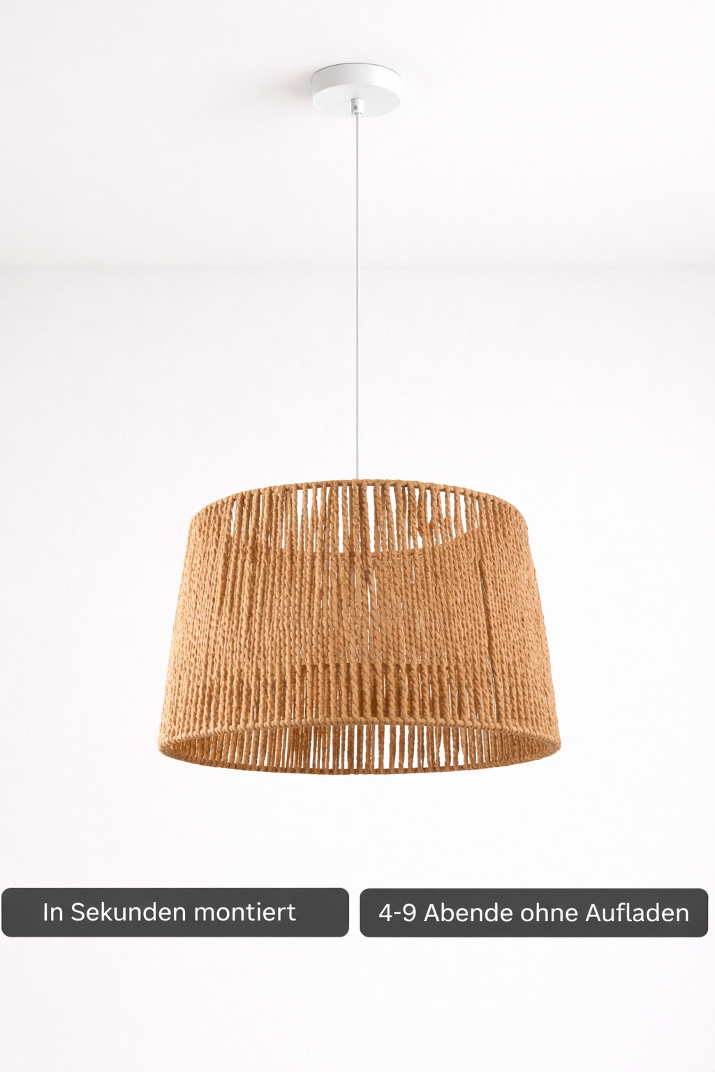 Rimo Dustin - Selbstklebende Akku-Hängelampe