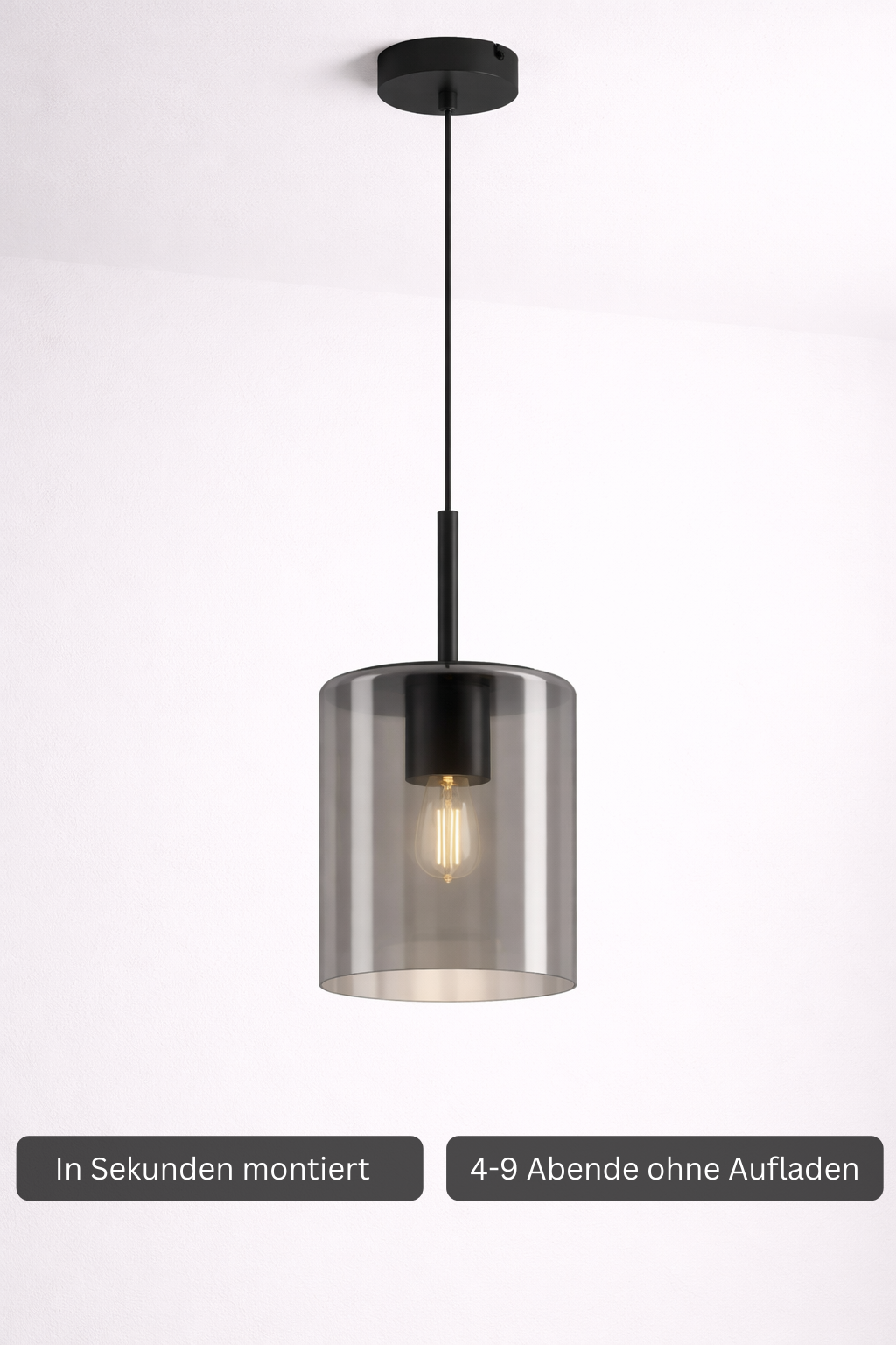 Rimo Manuel - Selbstklebende Akku-Hängelampe