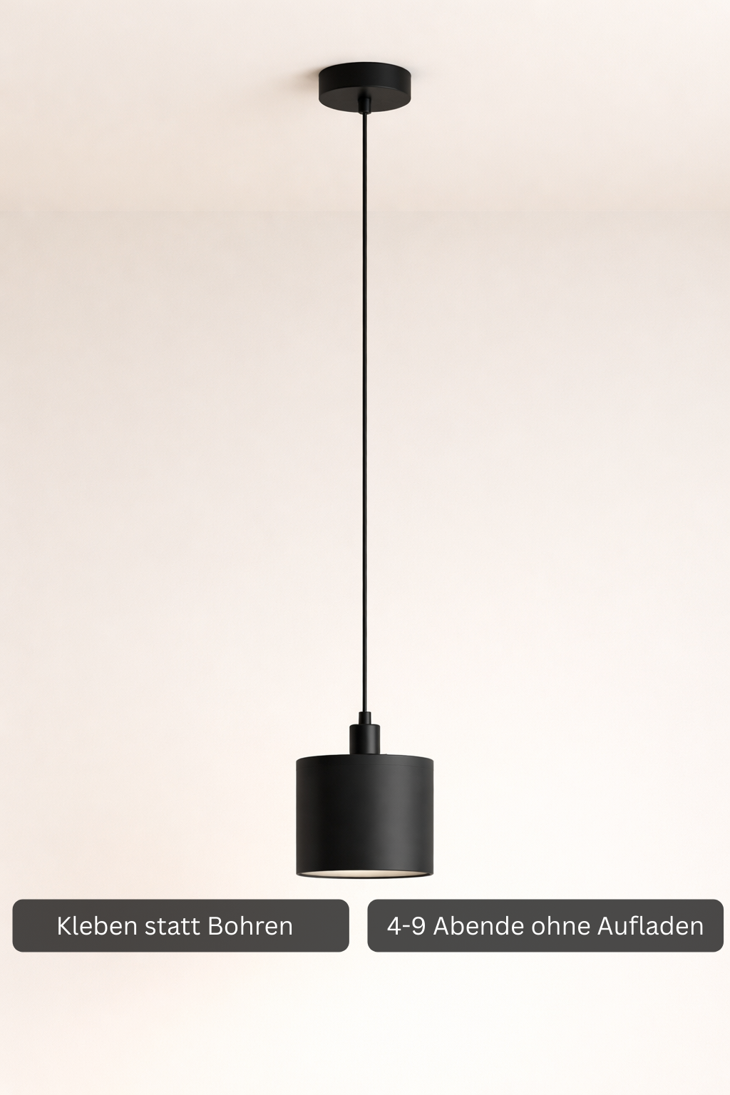 Rimo Ingrid - Selbstklebende Akku-Hängelampe